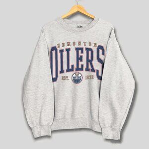 90s Vintage Edmonton Oilers Sweatshirt, Retro Edmonton Oilers Hockey Shirt Tee